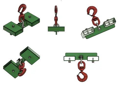 Click Here To Enlarge This Photo Of 4 Tonne Forklift Hook Attachment - FH-01